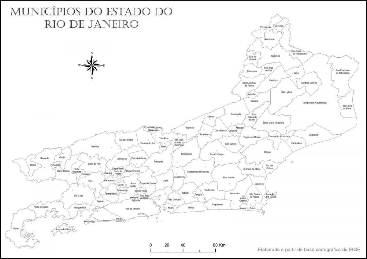 Kart Rio-de-Janeyro qara və ağ
