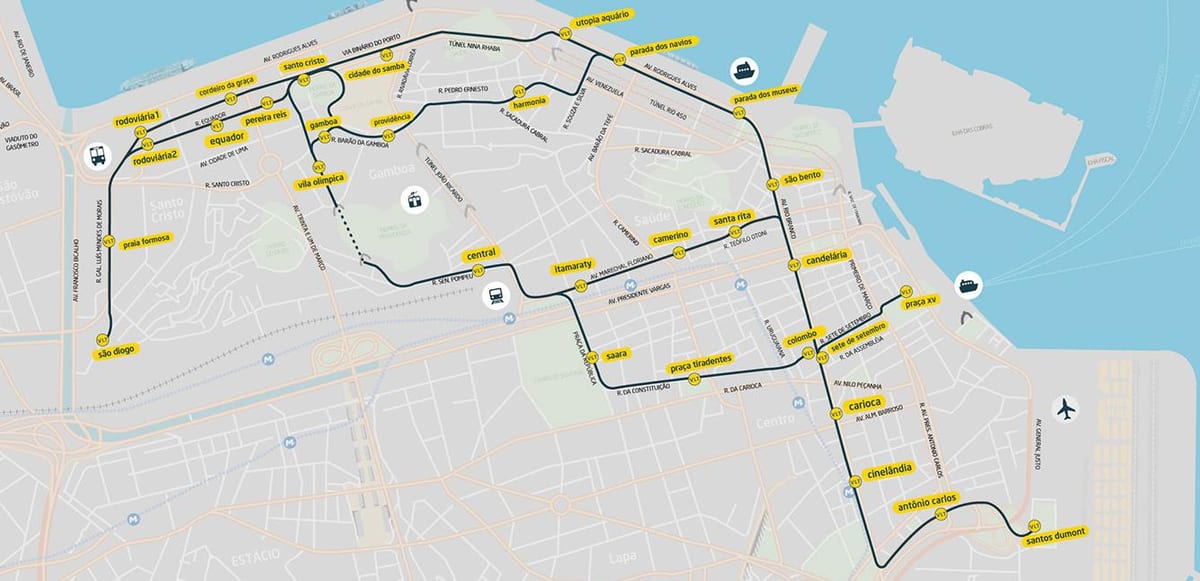 Kart ВЛТ Кариока Rio-de-Janeyro