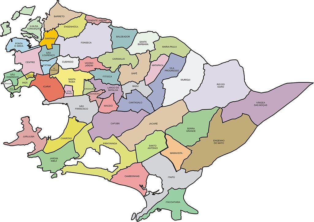 Kart quartiers обустроено Нитерой