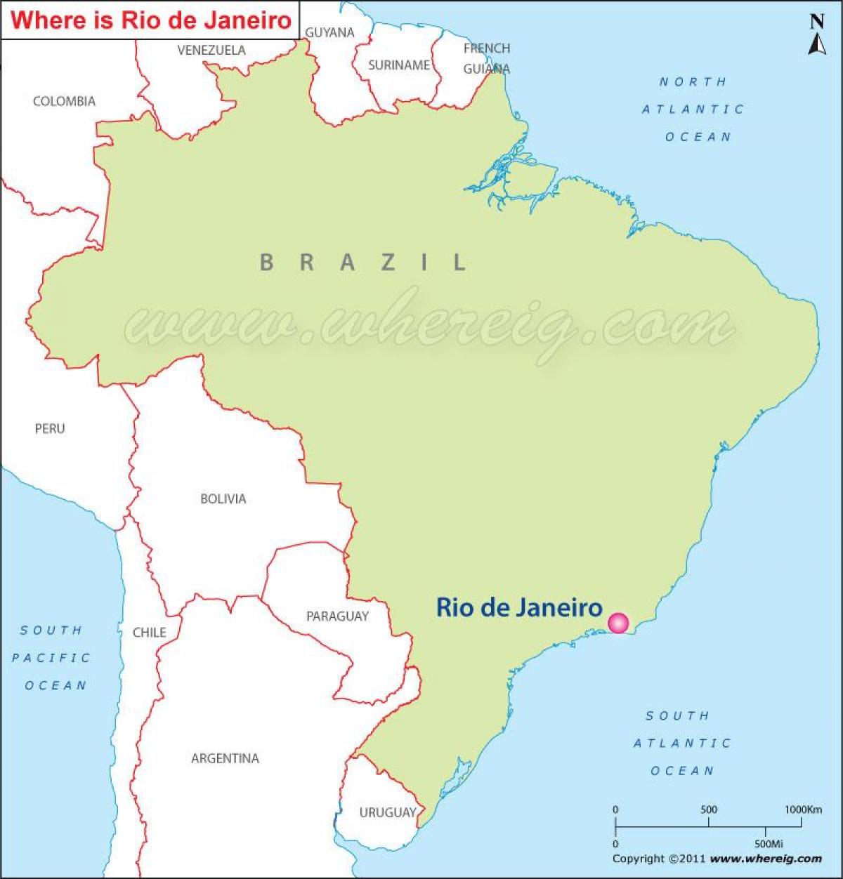Kart Rio-de-Janeyro Braziliya