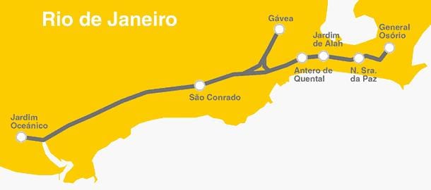 Metro xəritəsi Rio-de-Janeyro - line 4