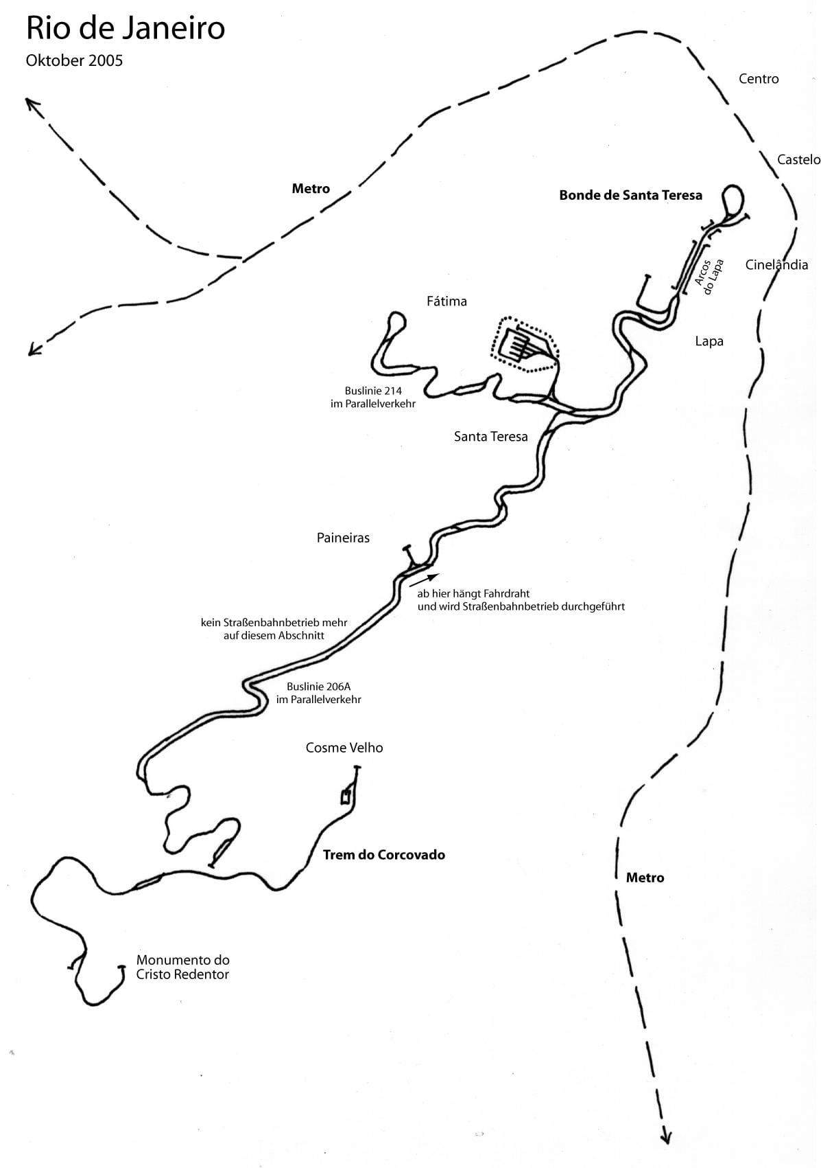 Kart tramvay "Santa Teresa" - line 1